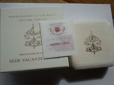 10 euro 2013 Vatikan Gold Sedisvakanz: Etui, Umverpackung, Zertifikat - keine Münze