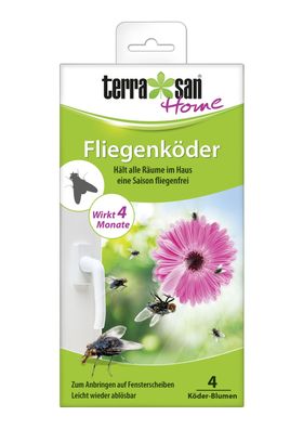 Terrasan HOME Fliegenköder Blume, 4 Stück
