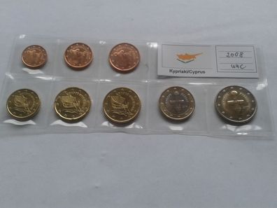 KMS 2008 Zypern 1cent-2euro im Folder Kursmünzensatz 2008 Zypern