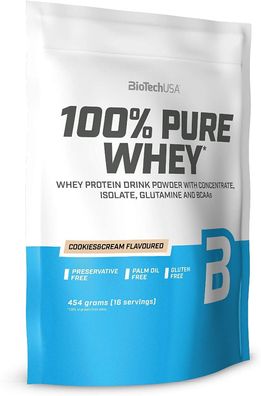 100% Pure Whey - 454g Beutel (Biotech USA) Muskelaufbau und Diät + Shaker