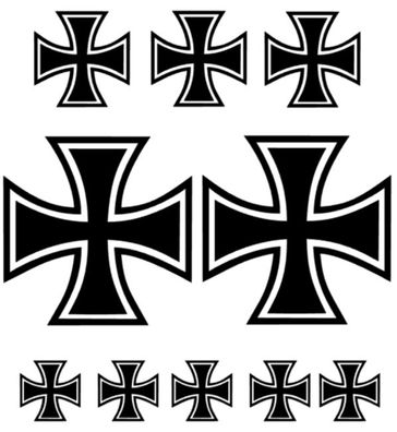 Kreuz Deutsches Kreuz WW II Aufkleber (298/1)