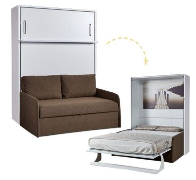 Multimo DOUBLE Schrankbett / Wandbett mit Sofa
