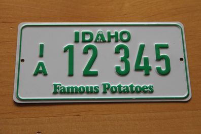 U.S. Nummernschild; Blechschild, Miniatur-Nummernschild: Idaho