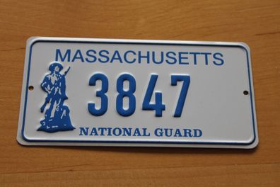 U.S. Nummernschild; Blechschild, Miniatur-Nummernschild: Massachusetts
