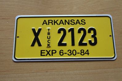 U.S. Nummernschild; Blechschild, Miniatur-Nummernschild: Arkansas