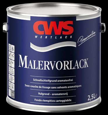 CWS Wertlack Malervorlack 0,75 Liter weiß