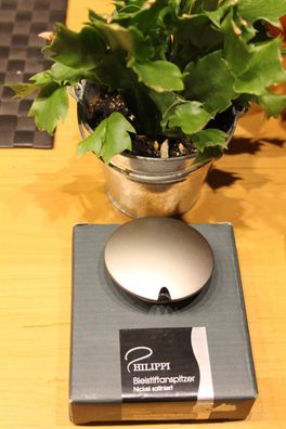 Philippi Anspitzer, Bleistiftanspitzer; Design-Spitzer, Nickel satiniert