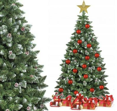 Weihnachtsbaum Künstlicher Kunstbaum Tannenbaum Christbaum Holzstamm Schnee