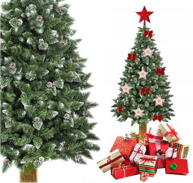 Weihnachtsbaum Künstlicher Kunstbaum Tannenbaum Christbaum SchneeHolzstamm