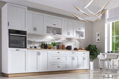 Moderne Küche Küchenzeile Landhaus Shabby 340cm individuell stellbar