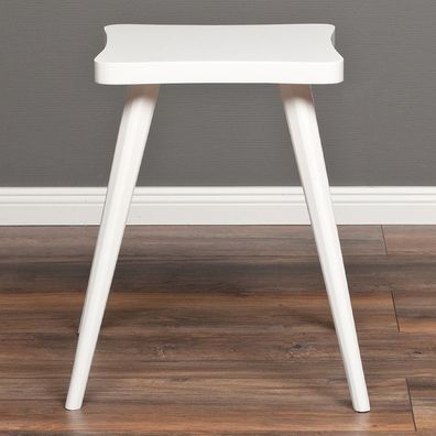 Beistelltisch UNO 35x50cm (BxH) Weiß Holz Nachttisch Blumentisch Tisch