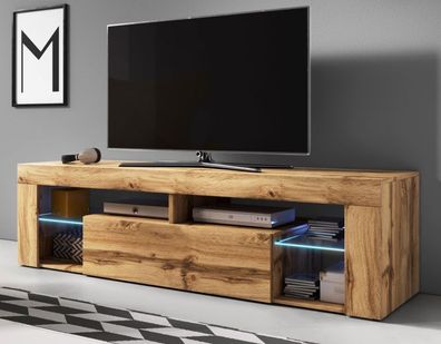 TV-Lowboard Wotan Eiche TV-Unterteil für Flat-TV Board 140 x 51 cm Mount