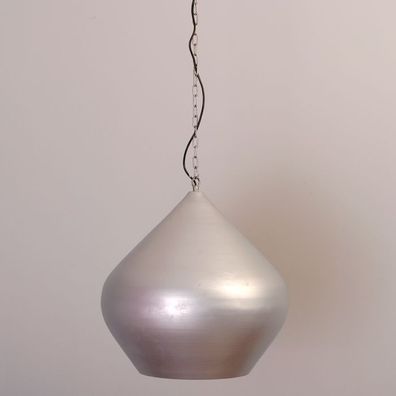 Hängeleuchte JOHN Silber im Fabrik-Design Industrial Pendelleuchte Lampe Metall