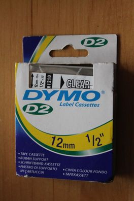 DYMO - D2-Label Cassettes; Clear; 12 mm x 10 Meter