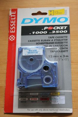 DYMO - Pocket 11000, .3500; 12 mm x 3 Meter; Blau auf weiß