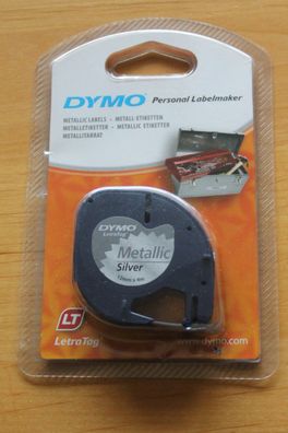 DYMO - Personal Labelmaker; Metall; Silber; 12 mm x 4 Meter; Letra Tag