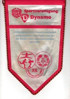 DDR Wimpel Sportvereinigung Dynamo XII. Spartakiade 1989