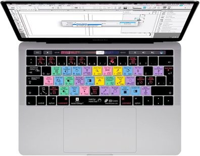 KB TastaturAbdeckung Shortcuts Cover Schutz für InDesign MacBook Pro 13" 15"