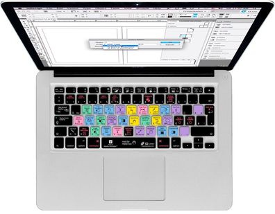 KB TastaturAbdeckung Shortcuts Cover Schutz für InDesign MacBook Pro / Air