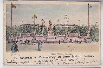 63541 Ak Hamburg Kaiser Wilhelm Denkmal 1904
