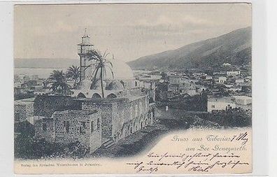 60859 Ak Gruß aus Tiberias am See Genezareth im Heiligen Land 1899