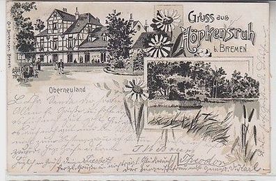 63670 Ak Lithographie Gruß aus Höpkensruh bei Bremen 1900