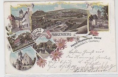 64238 Ak Lithographie Gruss aus Spangenberg 1898