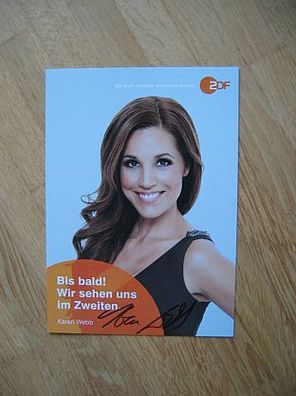 ZDF Fernsehmoderatorin Karen Webb - handsigniertes Autogramm!!!