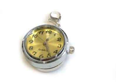 Uhr Funktioniert Charm Miniblings Charms Anhänger Snap Button Armbanduhr GELB