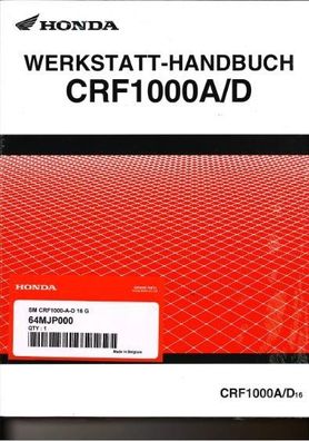 Africa Twin CRF 1000 A D CRF1000 original Service Buch Manual Werkstatthandbuch Repa