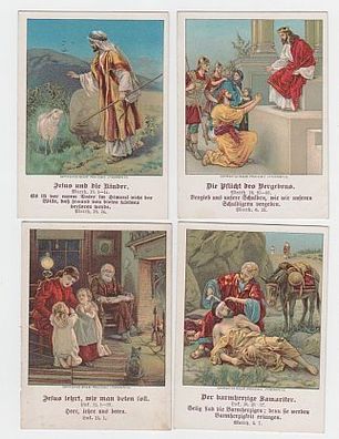 4 Sammelbilder "Kleine Lehrbilder aus der Bibel" 1906 (108269)