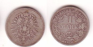 1 Reichsmark Silber Münze 1878 F (109395)