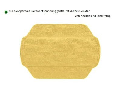 Gelb Nackenpolster Sicherheitseinlage 32 x 22 cm - PVC Schaum.