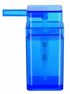 Cubo Clear Blau Seifenspender Markenprodukt Schweiz Swiss Design Blue