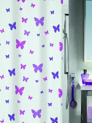 Fly Purple Lila Violet Textil Duschvorhang 180 x 200cm. Markenware