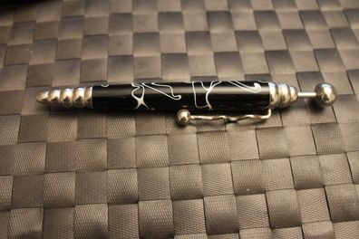Jean-Pierre Lepine Vintage-Kugelschreiber; "ZigZag", schwarz, mit Original-Etui