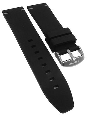 Calypso | Uhrenarmband Kunststoff schwarz/ grau 24mm glatt | K5731/1