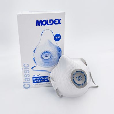 20x Atemschutzmaske Moldex mit Klimaventil Moldex 2405 Classic FFP2 NR D