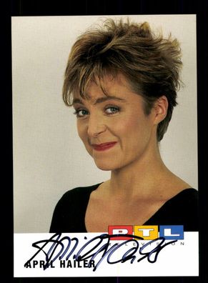 April Hailer RTL Autogrammkarte Original Signiert ## BC 144596