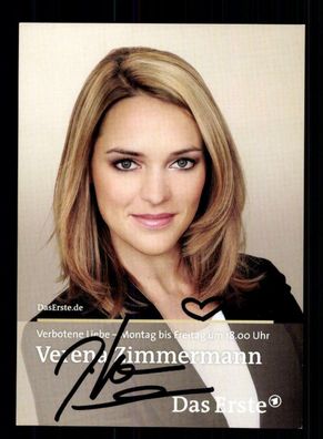 Verena Zimmermann Verbotene Liebe Autogrammkarte Original Signiert## BC 155467