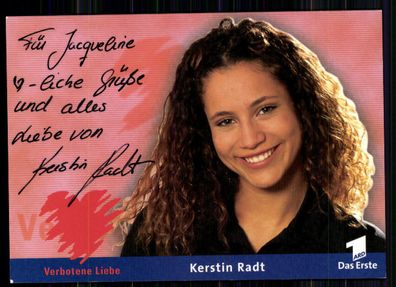 Kerstin Radt Verbotene Liebe Autogrammkarte Original Signiert ## BC 7233