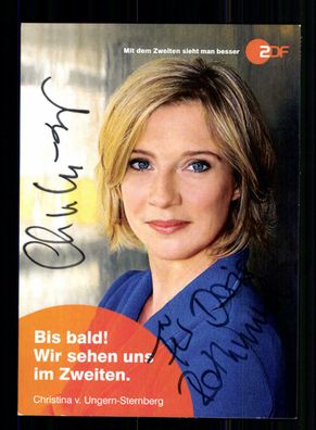 Christina v. Ungern Sternberg ZDF Autogrammkarte Original Signiert ## BC 159036