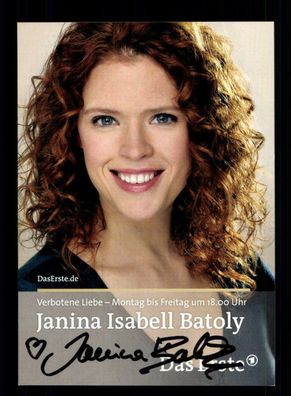 Janina Isabell Batoly Verbotene Liebe Autogrammkarte Original ## BC 153969