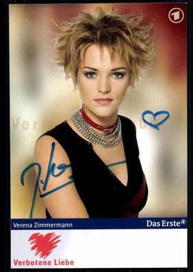 Verena Zimmermann Verbotene Liebe Autogrammkarte Original Signiert ## BC 23239