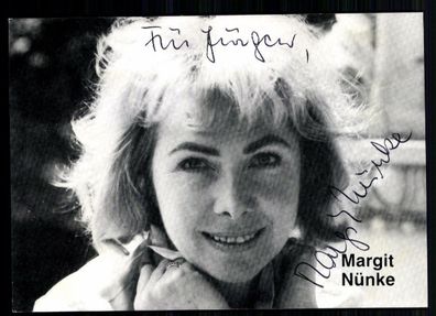 Margit Nünke Autogrammkarte Original Signiert ## BC 14835