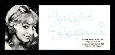 Stefanie Wetzel Autogrammkarte Original Signiert ## BC 161182