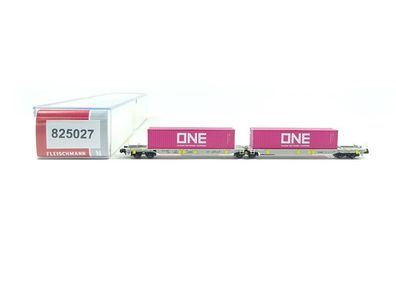 Fleischmann N 825027, Doppeltaschenwagen T2000 + ONE Container, AAE, neu, OVP