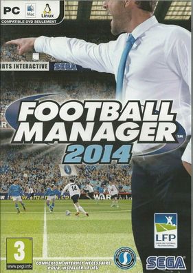 Football Manager 2014 (PC, 2014, DVD-Box) mit Steam Aktivierungscode
