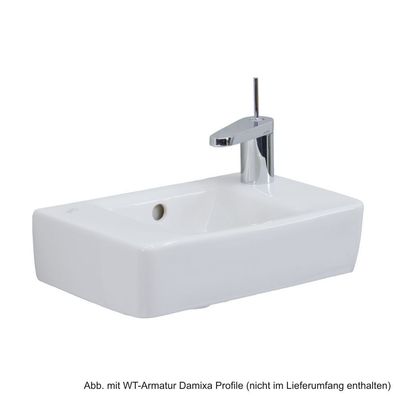 Geberit Handwaschbecken Renova Plan 40 x 25 cm, Hahnloch rechts, weiß