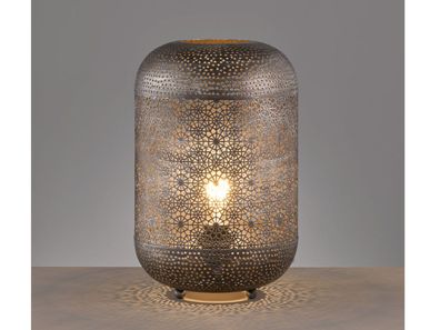 Ausgefallene Design Tischleuchte 39cm hoch mit LED & Lampenschirm orientalisch